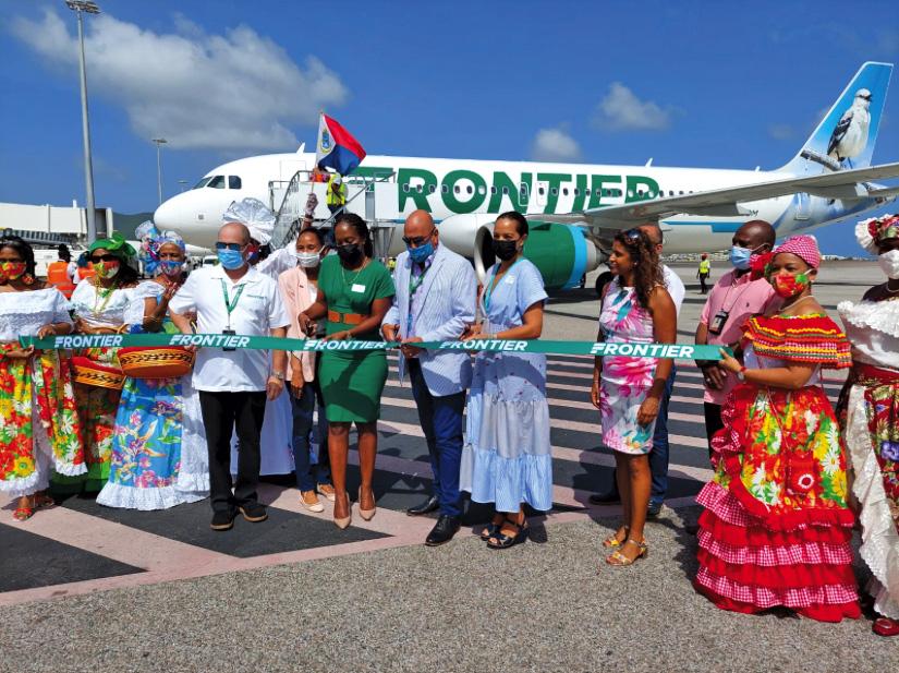 Airline Frontier Airlines Inaugurates Its Miami Sxm And Orlando Sxm Lines Faxinfo